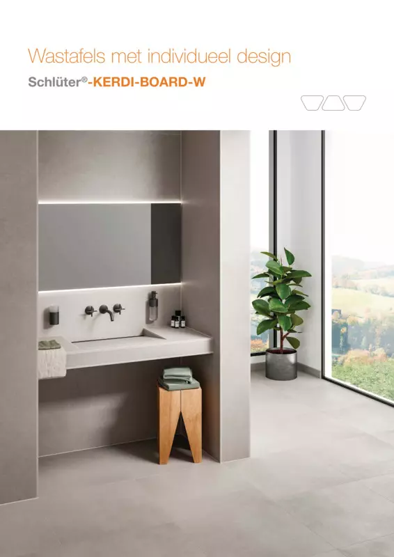 Schlüter-KERDI-BOARD-W - Wastafels met individueel design