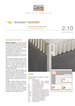 Schlüter-QUADEC | Product data sheet 2.10