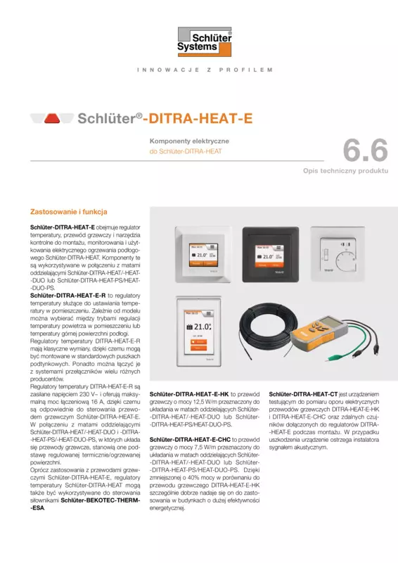 Schlüter-DITRA-HEAT-E | Opis techniczny produktu 6.6