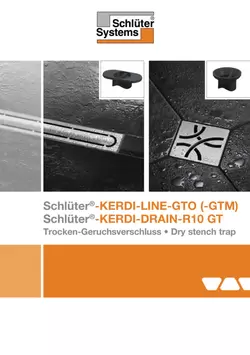 Schlüter-KERDI-LINE-GTO /-DRAIN-R10 GT - Tør lugtfælde | Installationsvejledning
