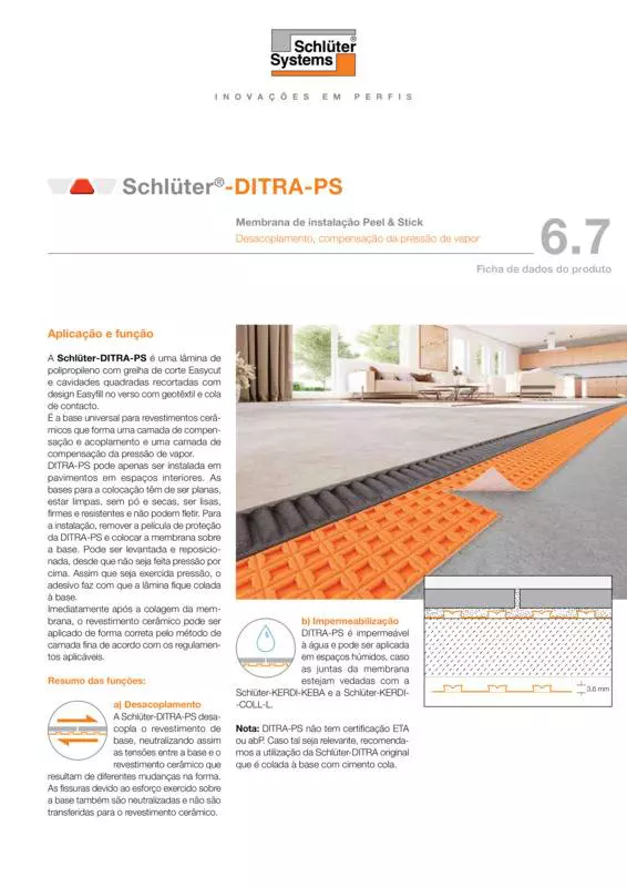 Schlüter-DITRA-PS | Ficha de dados do produto 6.7