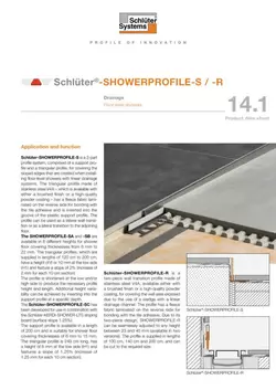 Schlüter-SHOWERPROFILE-S /-R | Product data sheet 14.1