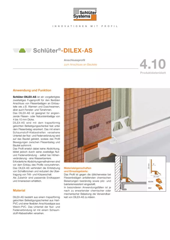 Schlüter-DILEX-AS | Produktdatenblatt 4.10