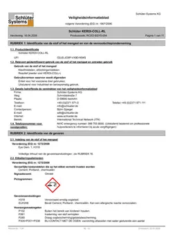 Schlüter-KERDI-COLL-RL - Veiligheidsinformatieblad