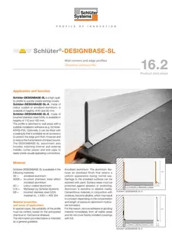 Schlüter-DESIGNBASE-SL | Product data sheet 16.2