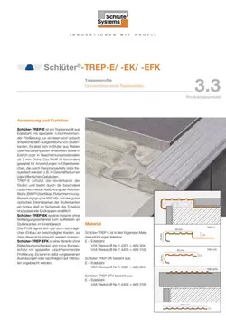 Schlüter-TREP-E /-EK /-EFK | Produktdatenblatt 3.3