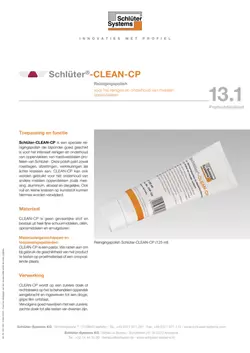 Schlüter-CLEAN-CP | Productdatablad 13.1 Schlüter-CLEAN-CP | Productdatablad 13.1