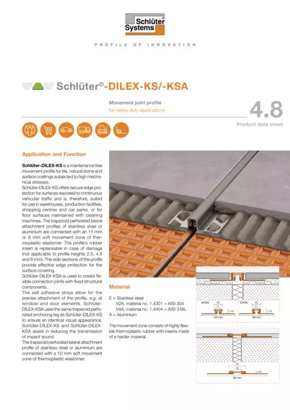 Schlüter-DILEX-KS | Product data sheet 4.8