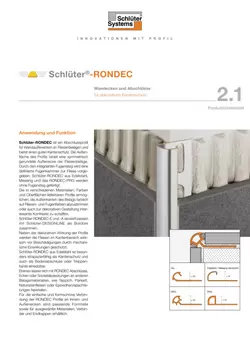 Schlüter-RONDEC | Produktdatenblatt 2.1