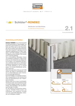 Schlüter-RONDEC | Produktdatenblatt 2.1