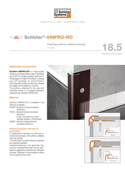 Schlüter-VINPRO-RO | Product data sheet 18.5