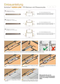 Schlüter-KERDI-LINE – TF-Rahmen mit Fliesenmulde | Einbauanleitung