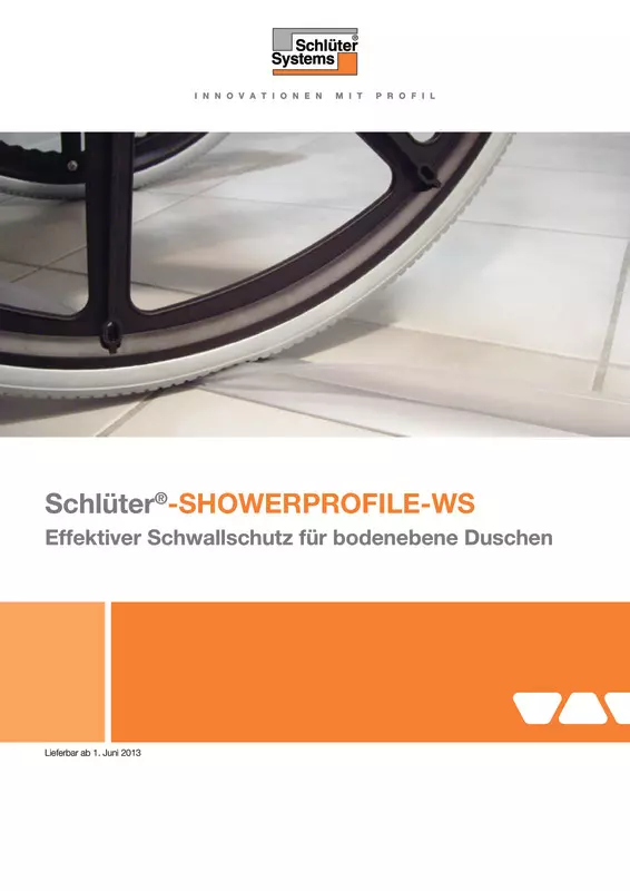 Schlüter-SHOWERPROFILE-WS - Effektiver Schwallschutz für bodenebene Duschen