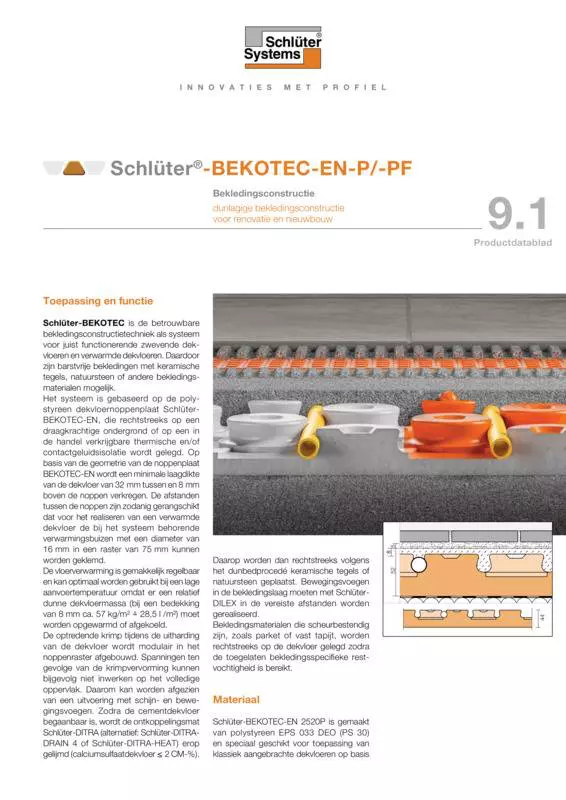 Schlüter-BEKOTEC-EN 2520 /-EN 1520 PF | Productdatablad 9.1