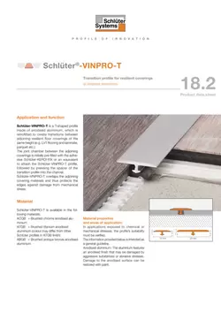 Schlüter-VINPRO-T | Product data sheet 18.2