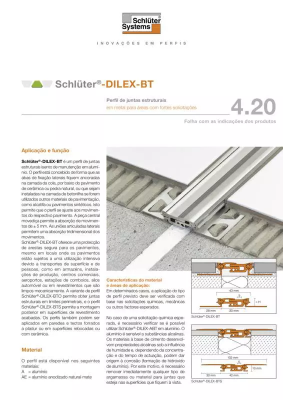 Schlüter-DILEX-BT | Ficha de dados do produto 4.20