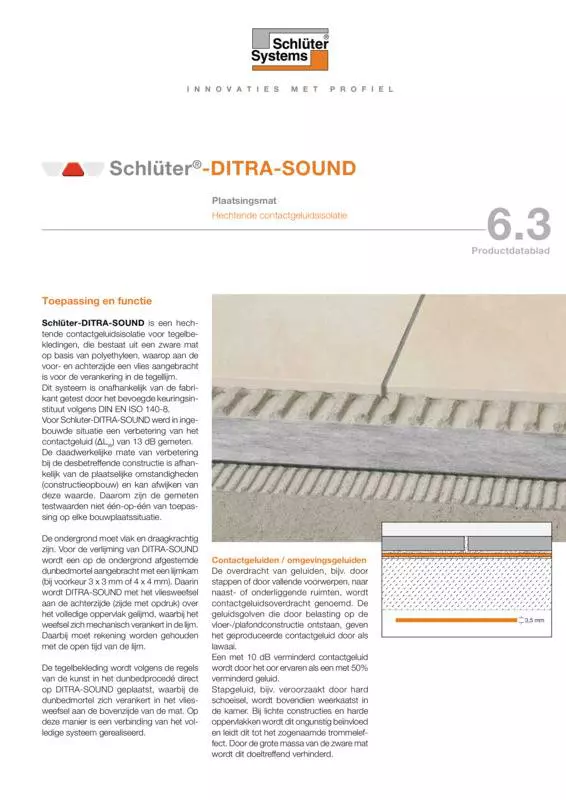 Schlüter-DITRA-SOUND | Productdatablad 6.3