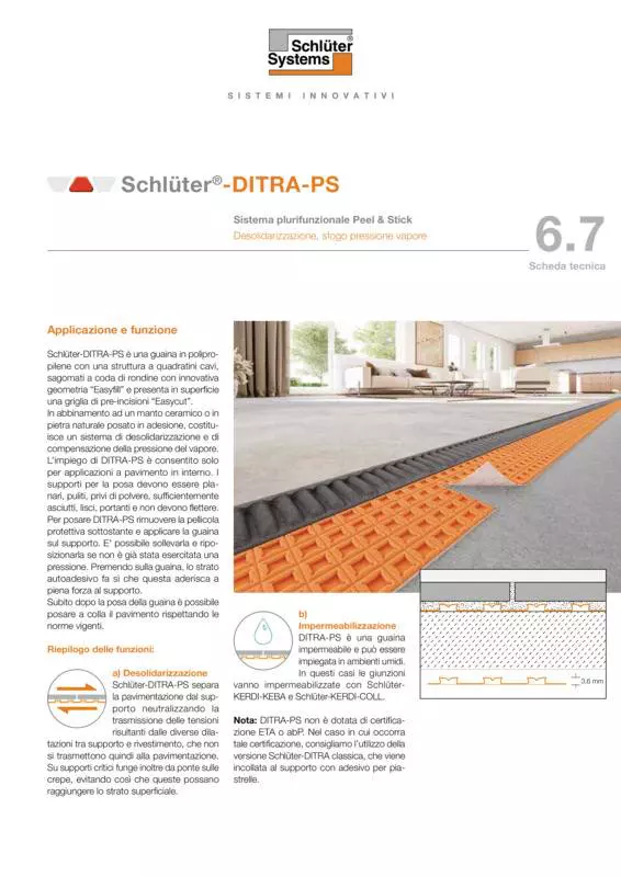 Schlüter-DITRA-PS | Scheda tecnica 6.7