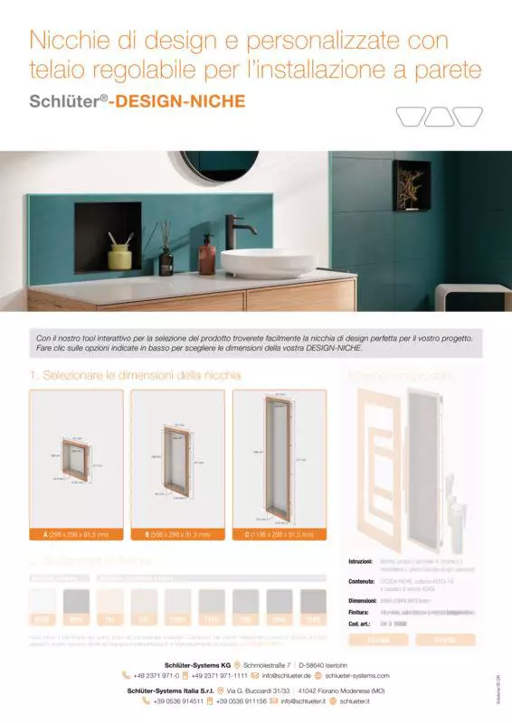 Schlüter-DESIGN-NICHE | Guida alla scelta dei prodotti