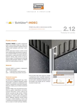 Schlüter-INDEC | Technický list výrobku 2.12