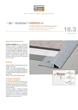 Schlüter-VINPRO-U | Fiche produit 18.3 Schlüter-VINPRO-U | Fiche produit 18.3