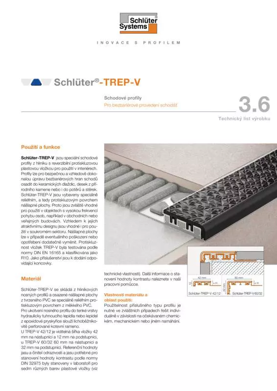 Schlüter-TREP-V | Technický list výrobku 3.6