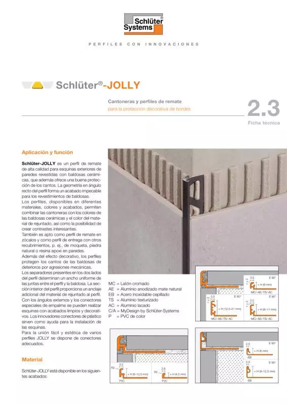 Schlüter-JOLLY | Ficha Técnica 2.3