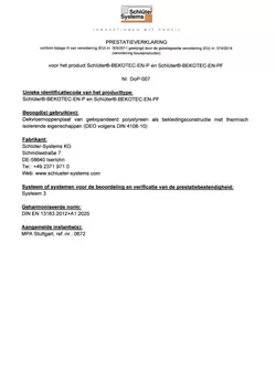 Schlüter-BEKOTEC-EN-P /-EN-PF DoP-007 – Prestatieverklaring