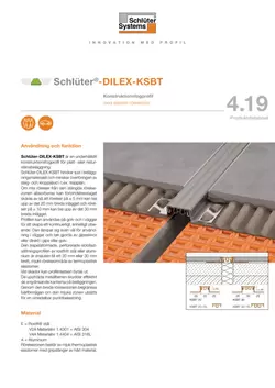 Schlüter-DILEX-KSBT | Productdatablad 4.19