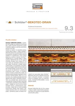 Schlüter-BEKOTEC-DRAIN | Technický list výrobku 9.3