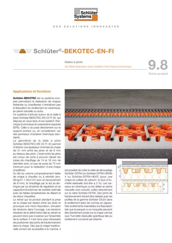 Schlüter-BEKOTEC-EN 23 FI 30 | Fiche produit 9.8