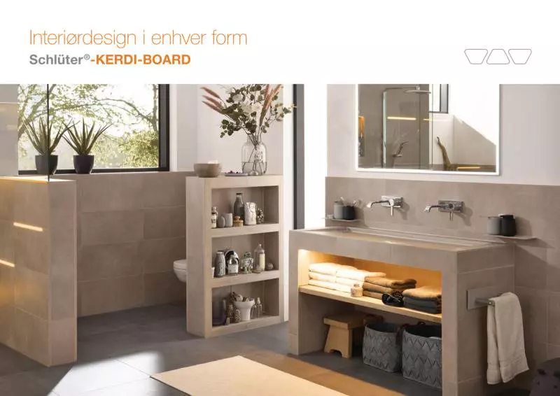 Schlüter-KERDI-BOARD - Interiørdesign i enhver form