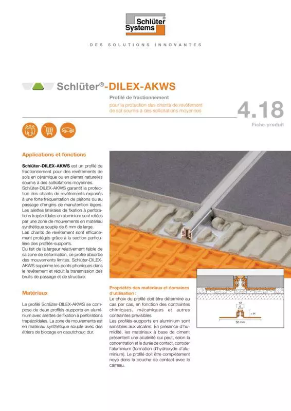 Schlüter-DILEX-AKWS | Fiche produit 4.18