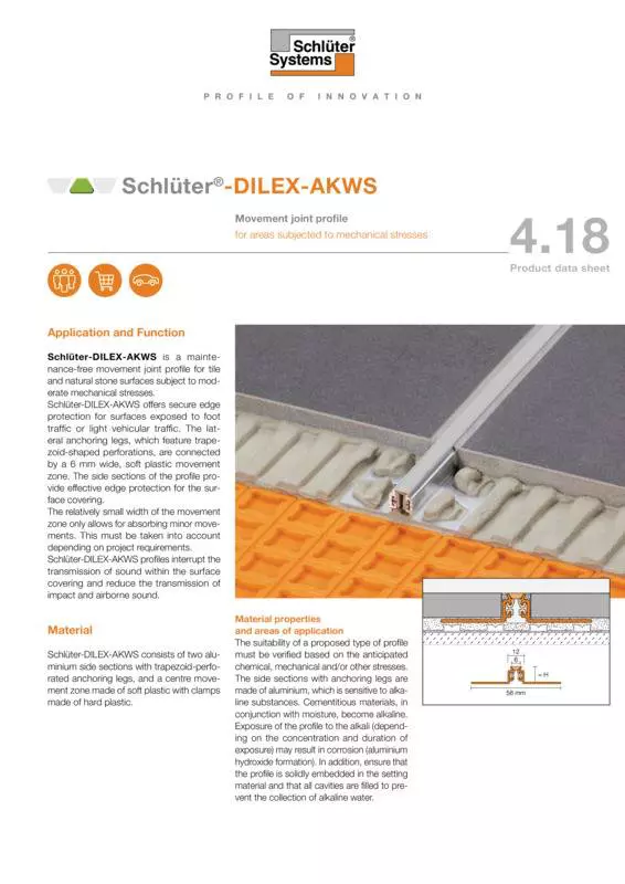 Schlüter-DILEX-AKWS | Product data sheet 4.18