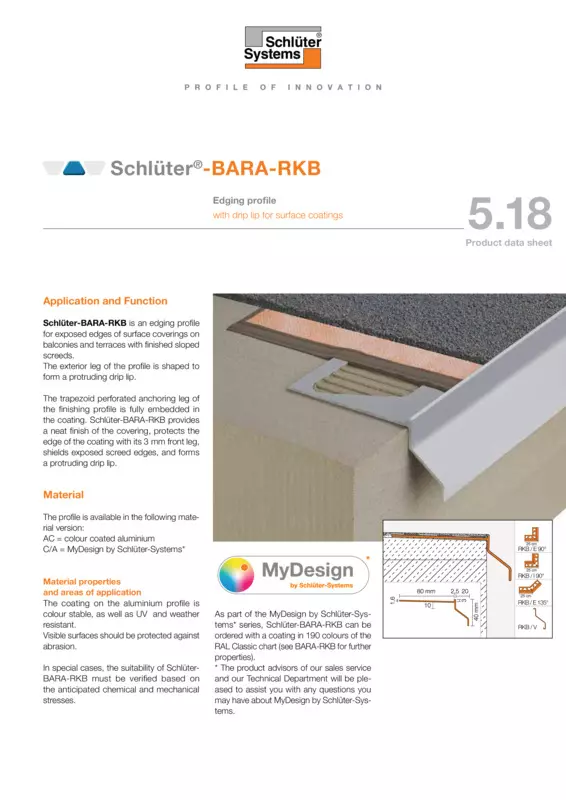 Schlüter-BARA-RKB | Product data sheet 5.18