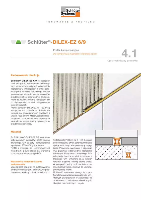 Schlüter-DILEX-EZ 6/9 | Opis techniczny produktu 4.1