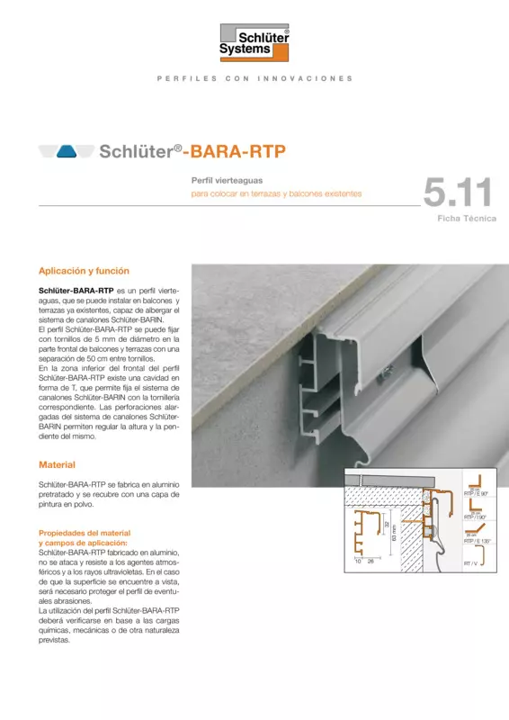 Schlüter-BARA-RTP | Ficha Técnica 5.11