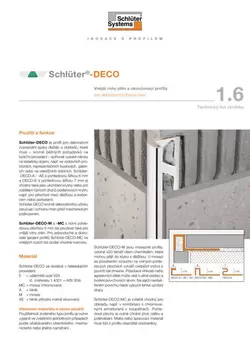 Schlüter-DECO | Technický list výrobku 1.6