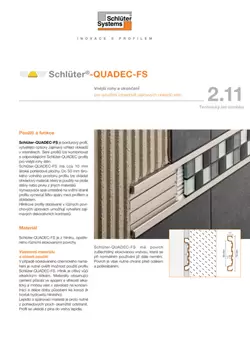 Schlüter-QUADEC-FS | Technický list výrobku 2.11