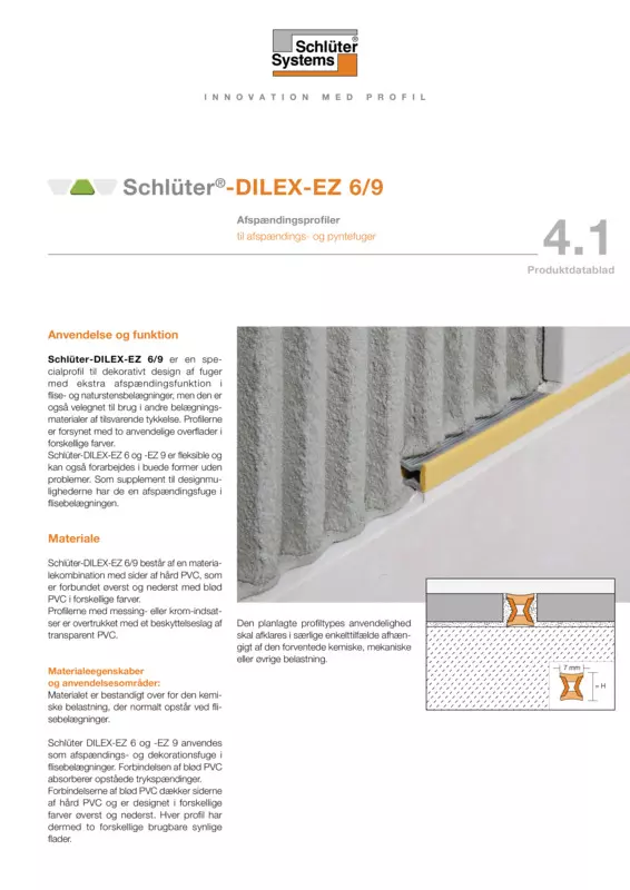Schlüter-DILEX-EZ 6/9 | Produktdatablad 4.1