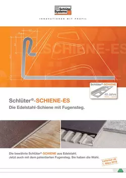 Schlüter-SCHIENE-ES - Die Edelstahl-Schiene mit Fugensteg