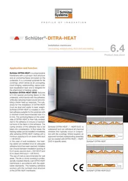 Schlüter-DITRA-HEAT | Product data sheet 6.4