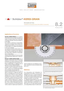 Schlüter-KERDI-DRAIN | Fiche produit 8.2