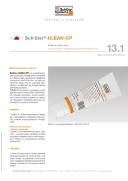 Schlüter-CLEAN-CP | Opis techniczny produktu 13.1