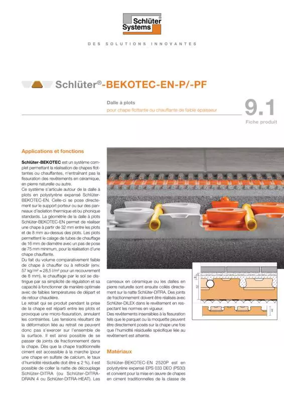 Schlüter-BEKOTEC-EN 2520 /-EN 1520 PF | Fiche produit 9.1