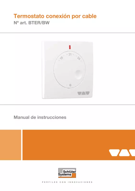 Schlüter-BEKOTEC-THERM-ER/BW - Termostato conexión por cable | Manual de instrucciones
