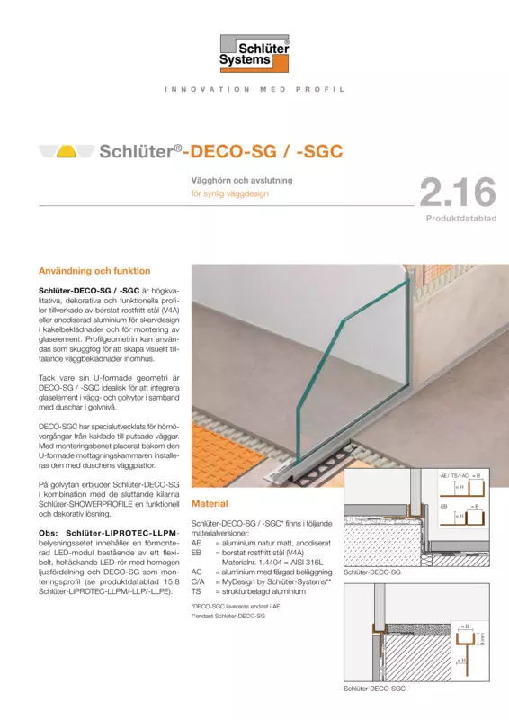 Schlüter-DECO-SG /-SGC | Produktdatablad 2.16