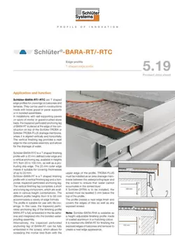 Schlüter-BARA-RT /-RTC | Product data sheet 5.19