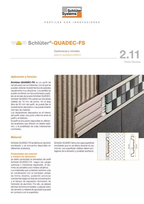 Schlüter-QUADEC-FS | Ficha Técnica 2.11