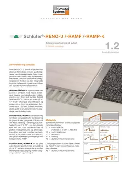Schlüter-RENO-U /-RAMP /-RAMP-K | Produktdatablad 1.2